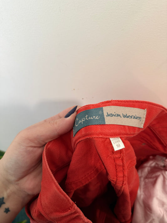 Capture Red Cropped Pants