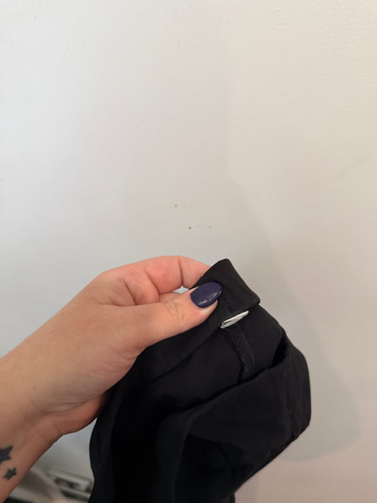 Unbranded Black Cropped Pants with Beaded Hem