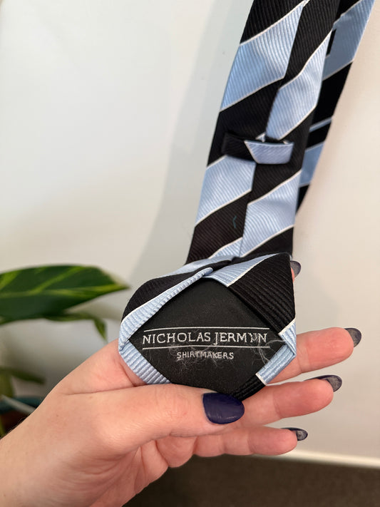 Nicholas Jermyn Striped Silk Tie