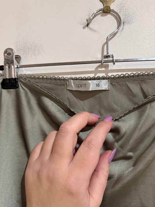 Spirit Satin Bias-cut Midi Skirt Size 16