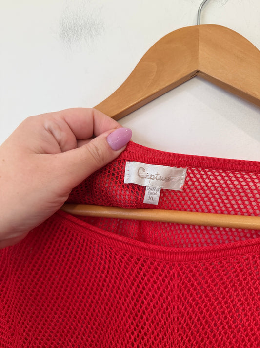 Capture Open-knit Sweater Size XL