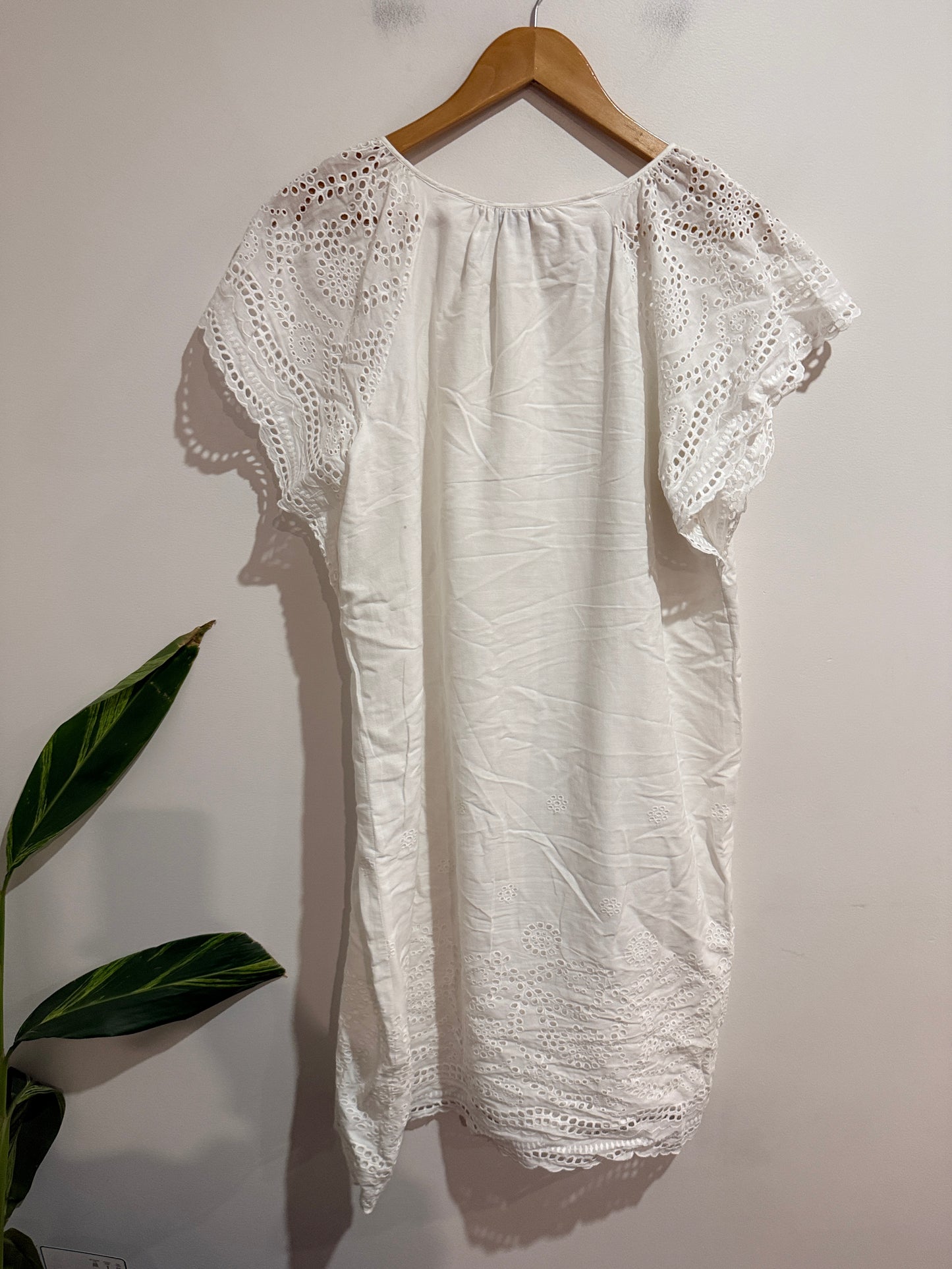 Emerge Size 16 Broderie Cotton Kaftan Dress