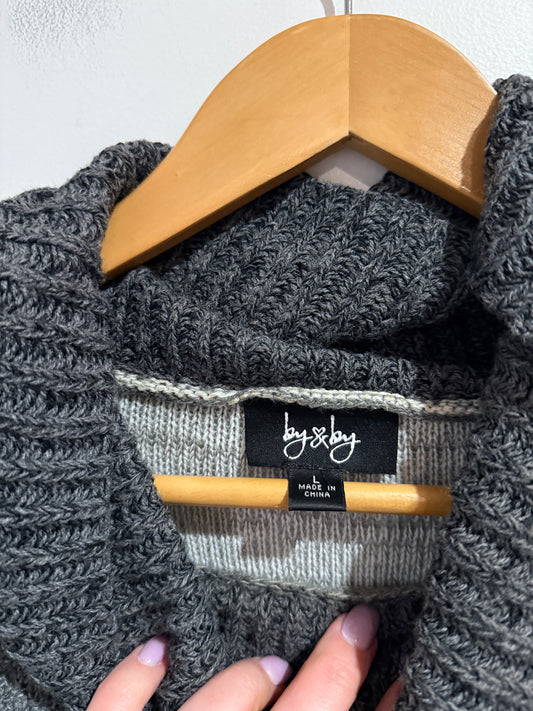 By & By Cowl Neck Pullover Sweater Size L