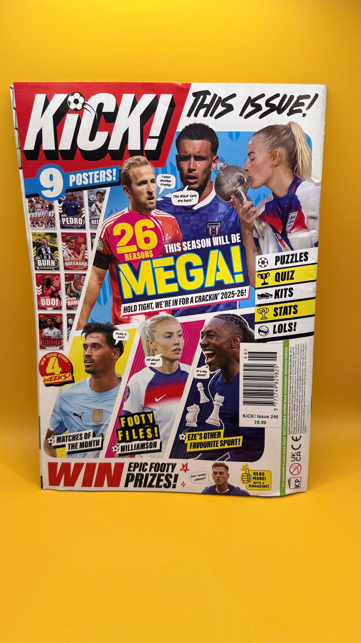 Kick! Magazine WSL 2025–26 Preview with Blast Fidget Set by Kick!