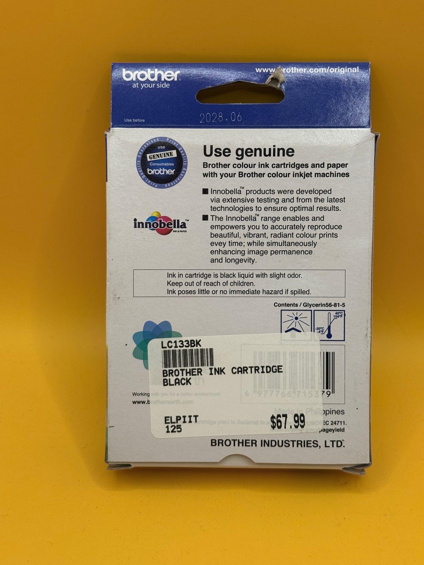 Brother LC133 Genuine Black Ink Cartridge