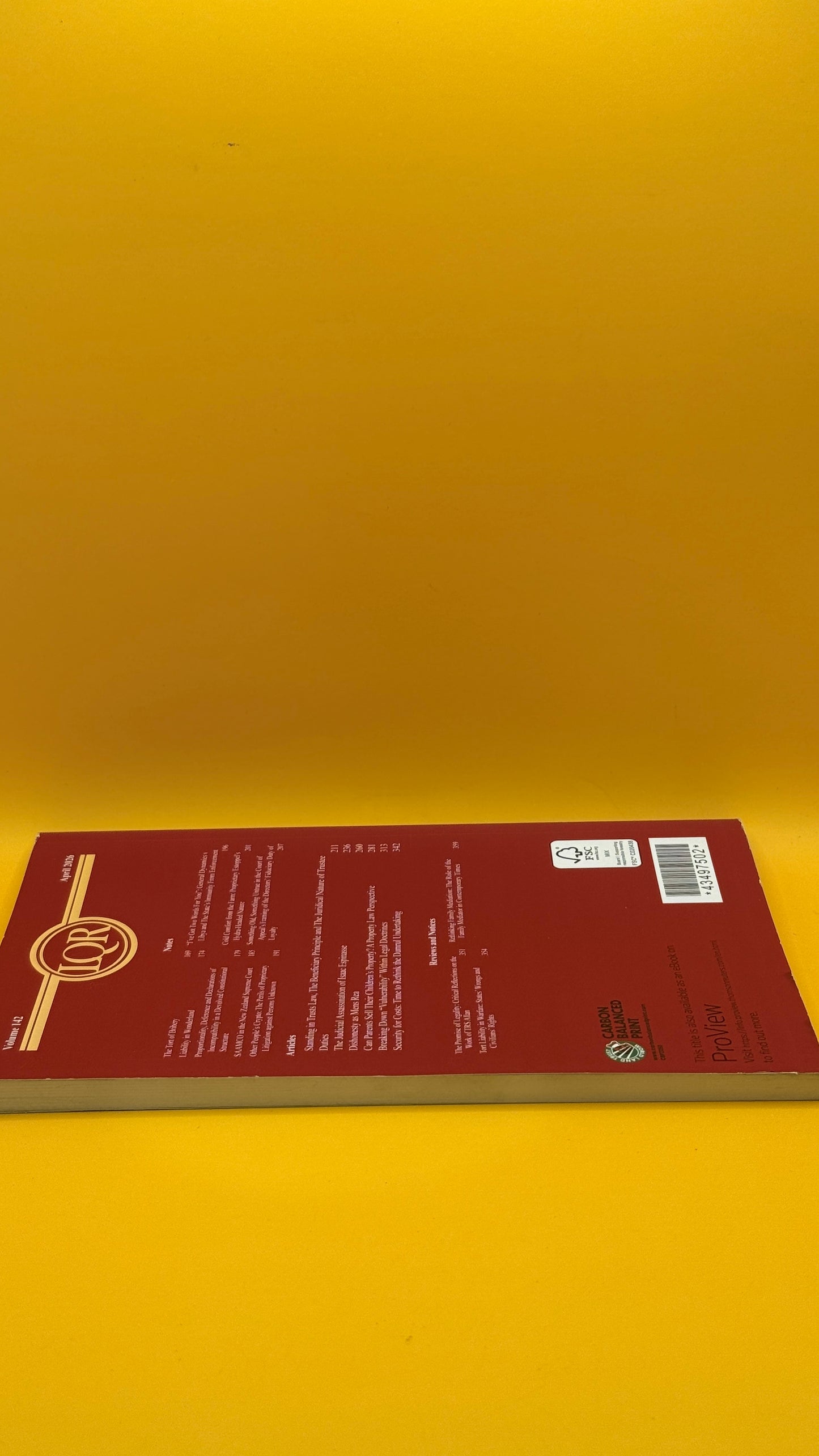 The Law Quarterly Review Volume 142 April 2026 by Sweet & Maxwell
