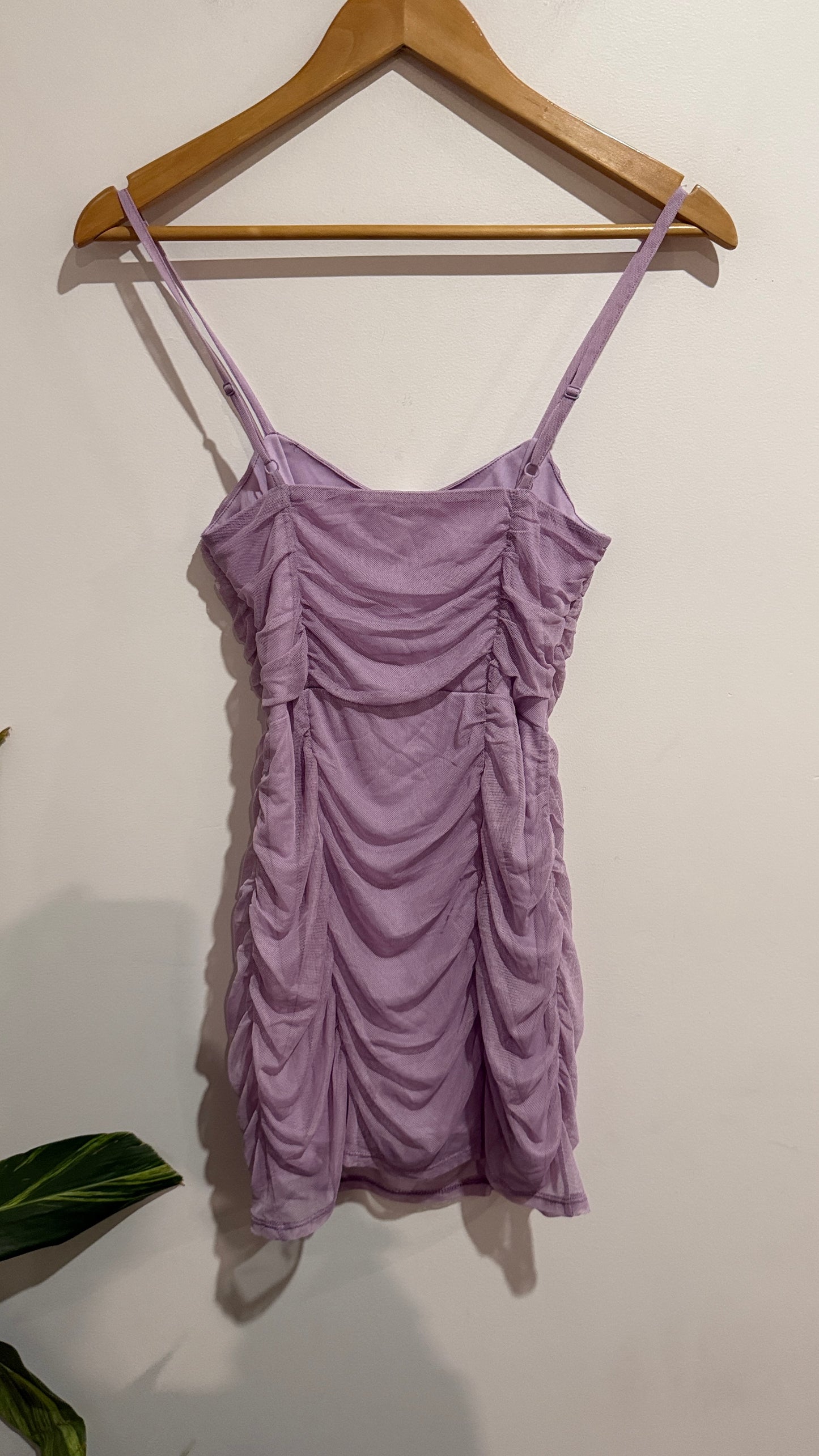 Miss Selfridge Size UK 6 Ruched Mesh Mini Dress