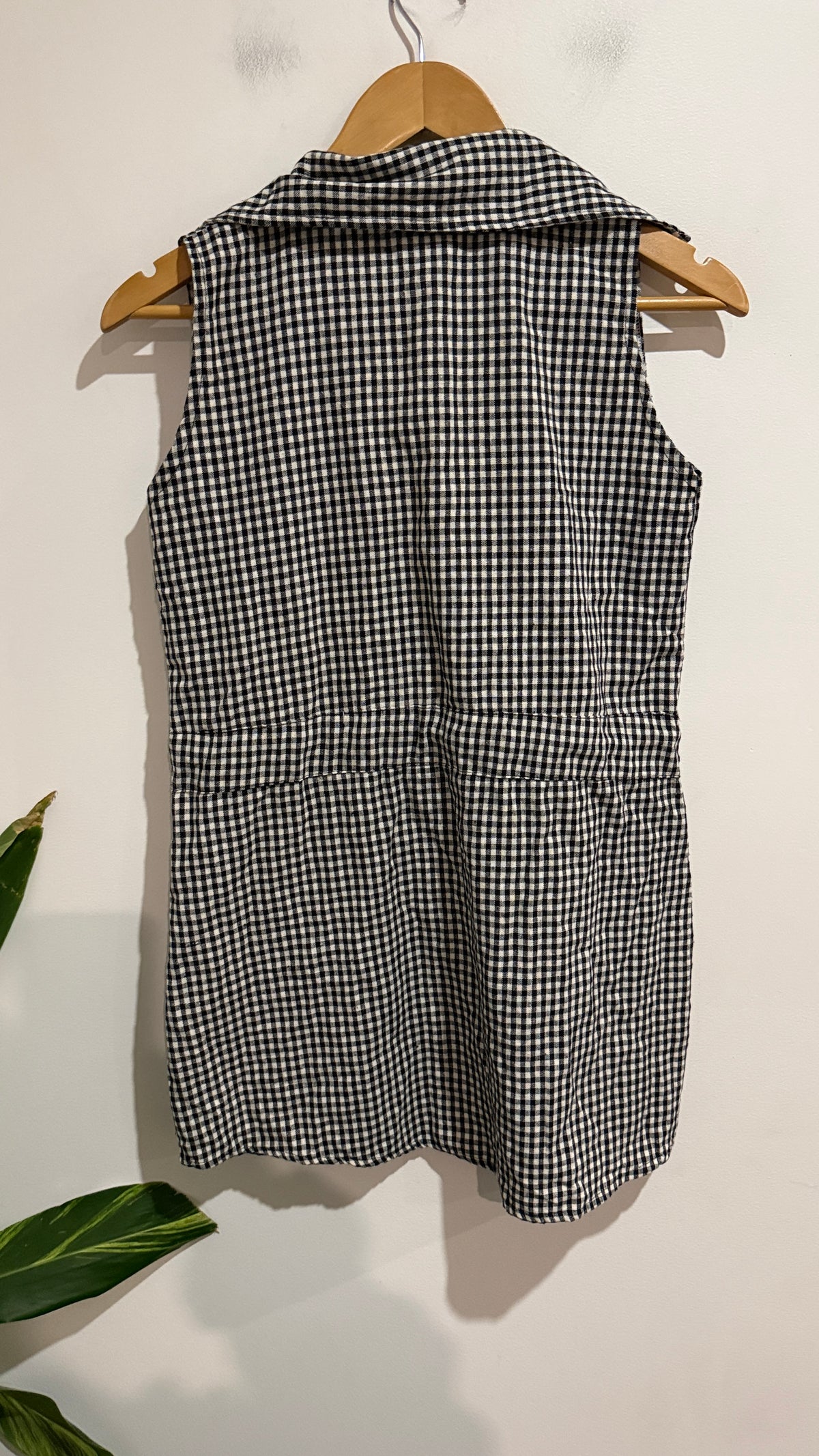 Callia Size U/Arm to U/Arm 44cm Gingham Check Shirt Dress