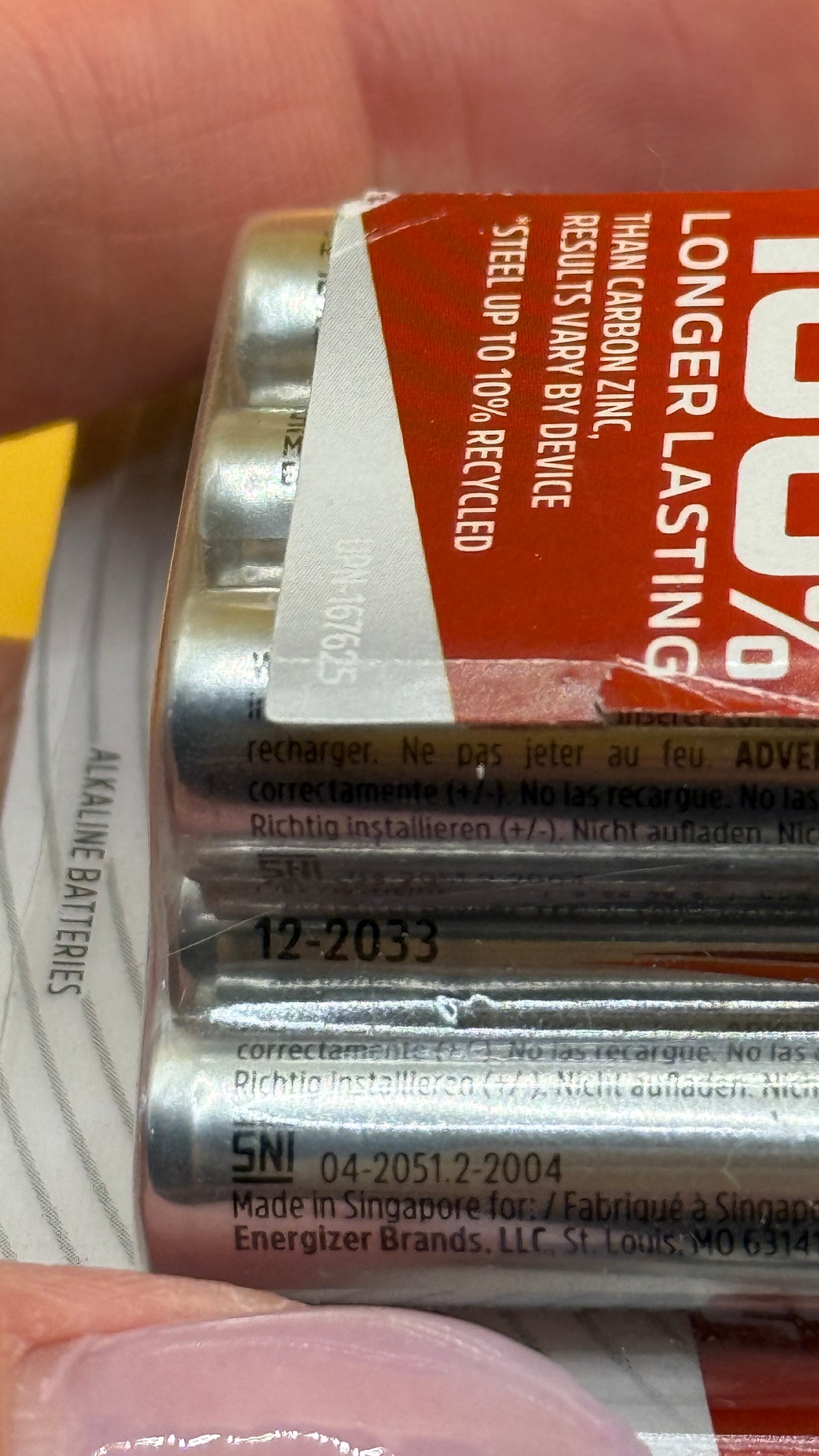 Energizer Max AAA Alkaline Batteries 2 Pack