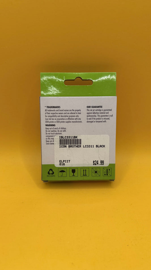 Icon Ink IBLC3311B Black Replacement Cartridge