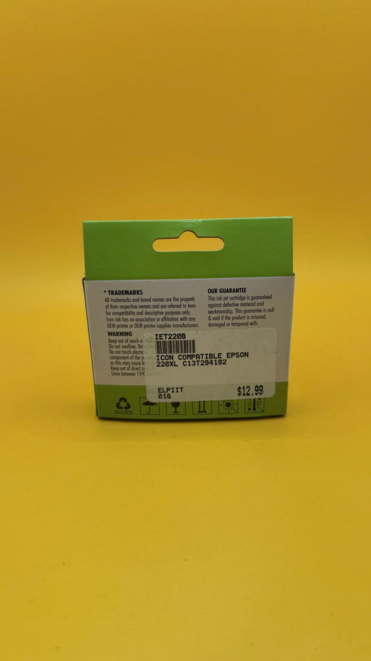 Icon Ink IET220B Black Replacement Cartridge