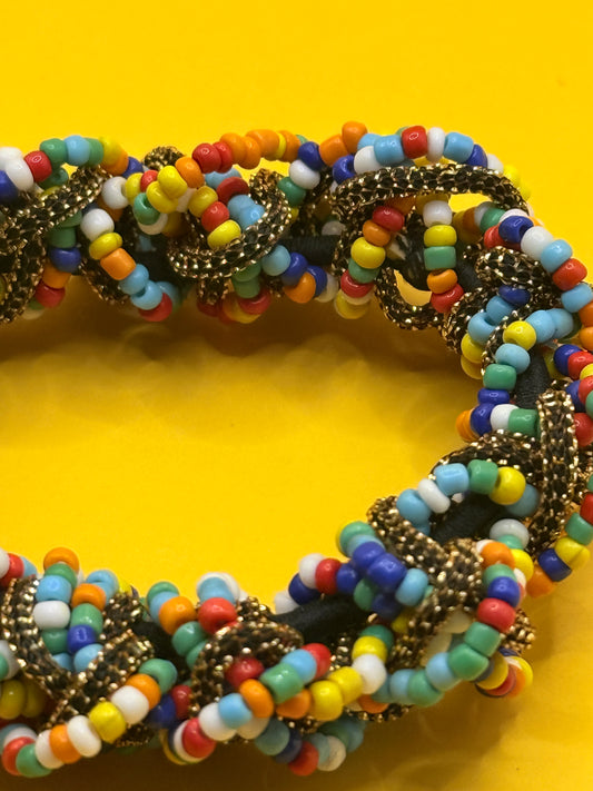 Multicolour Beaded Multi-Strand Stretch Bracelet