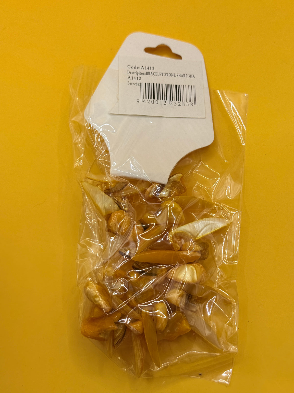 Emily Fashion Shell Chip Stretch Bracelet Gold Yellow