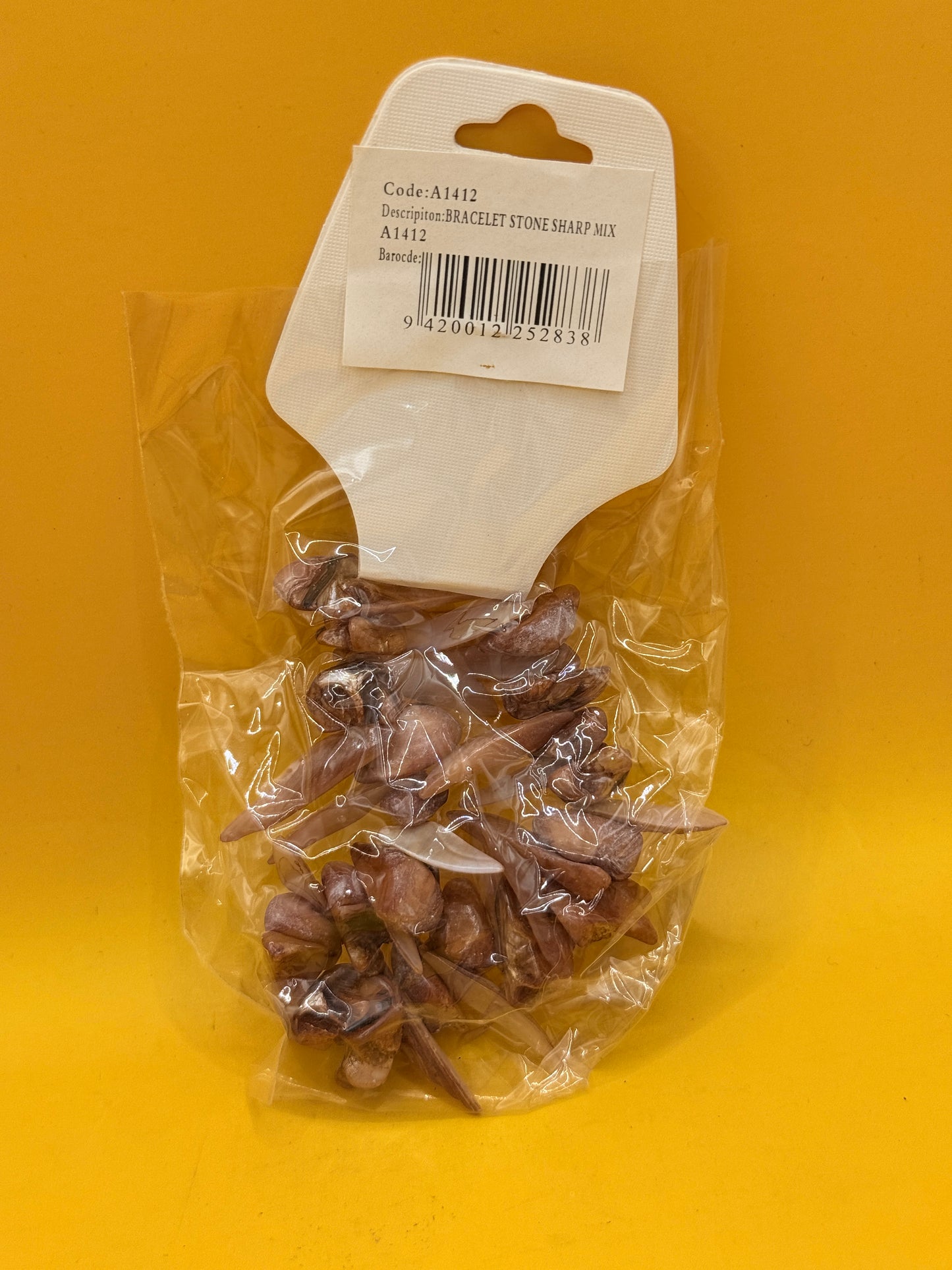 Emily Fashion Shell Chip Stretch Bracelet Mauve Brown