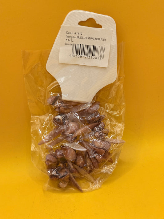 Emily Fashion Shell Chip Stretch Bracelet Mauve Brown