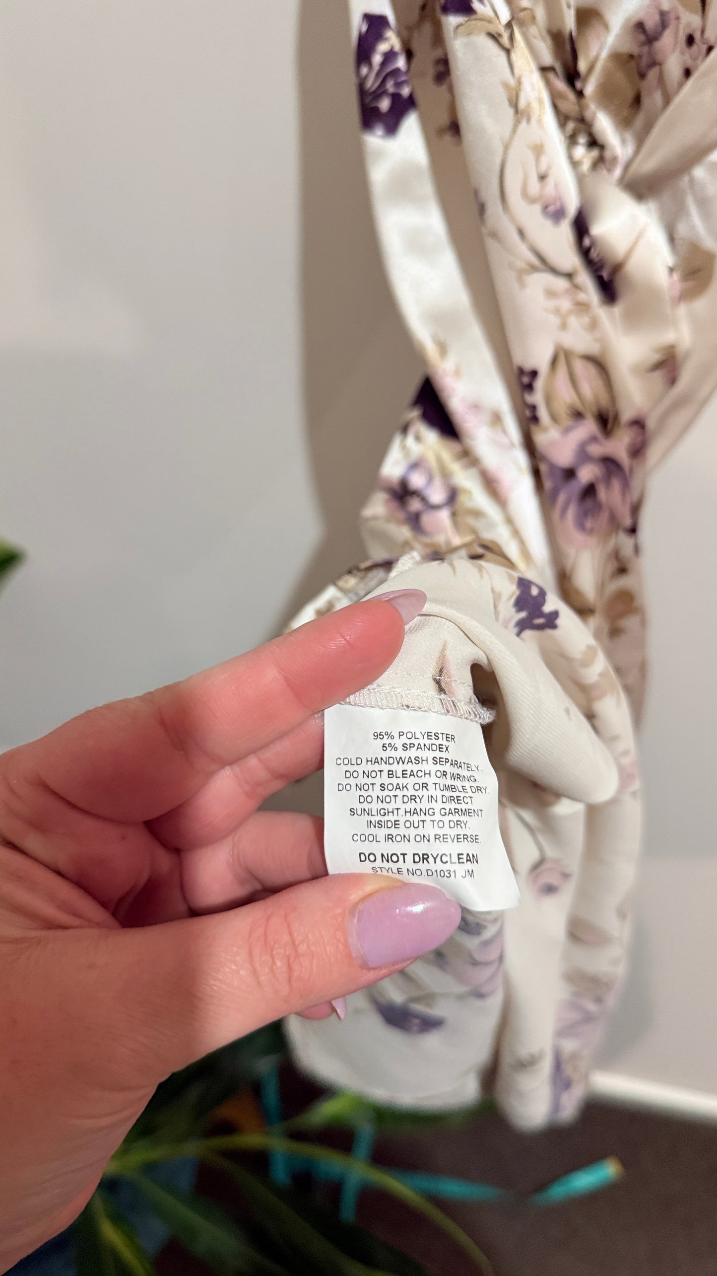 Principals Champagne Floral Satin Halter Wrap Dress Size 12
