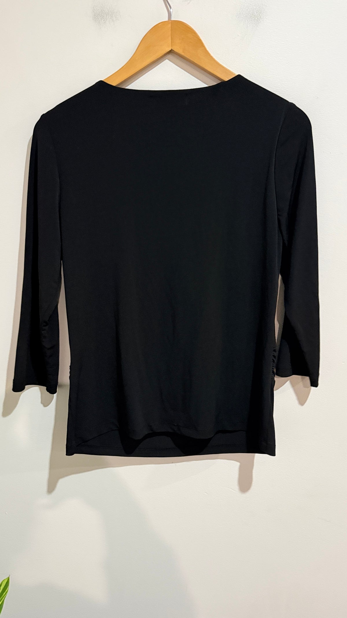 Caroline Collection Draped Wrap Top Size M