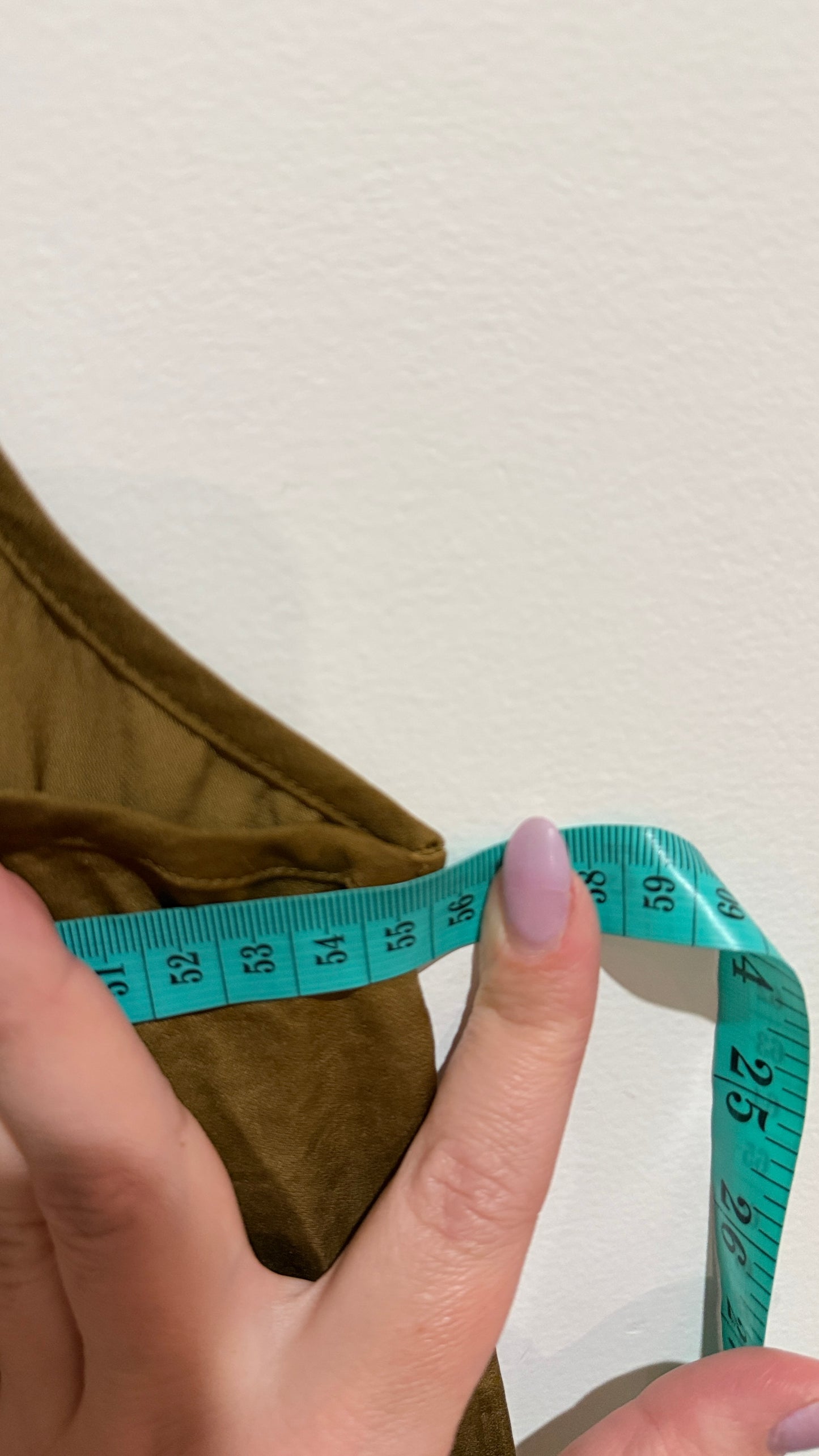 Olive Satin Sleeveless Shell Top - 55cm u/arm