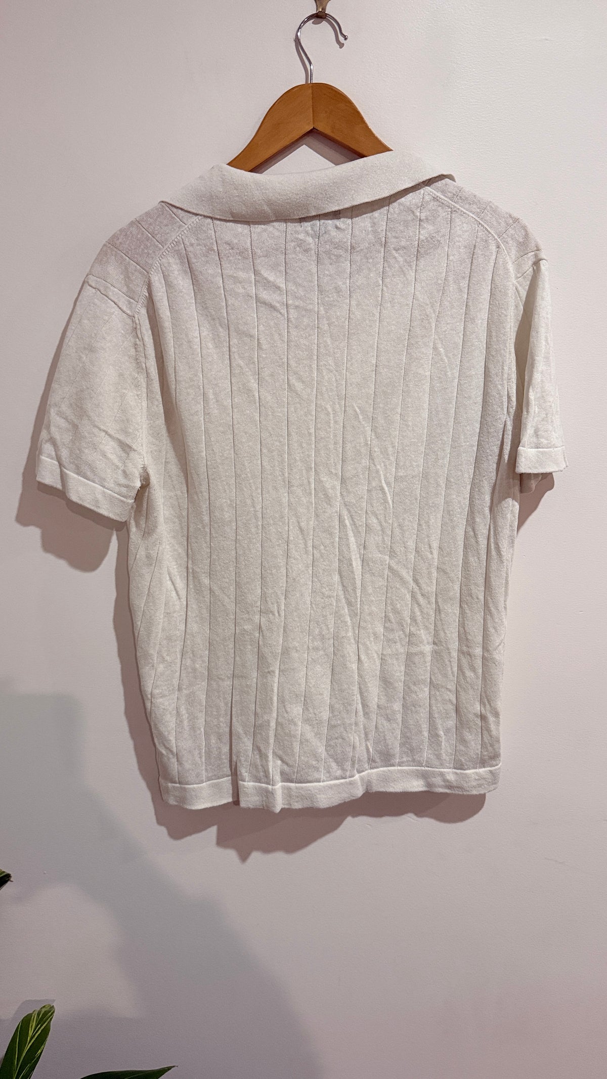 H&M Size EUR 40 Ribbed Knit Polo Shirt