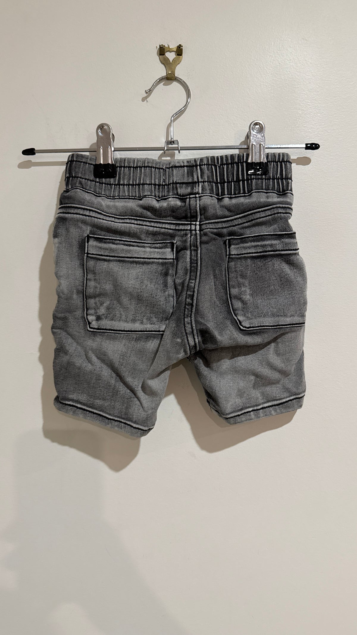 Cotton On Baby Grey Wash Denim Pants - Size 0 (6-12 Months)
