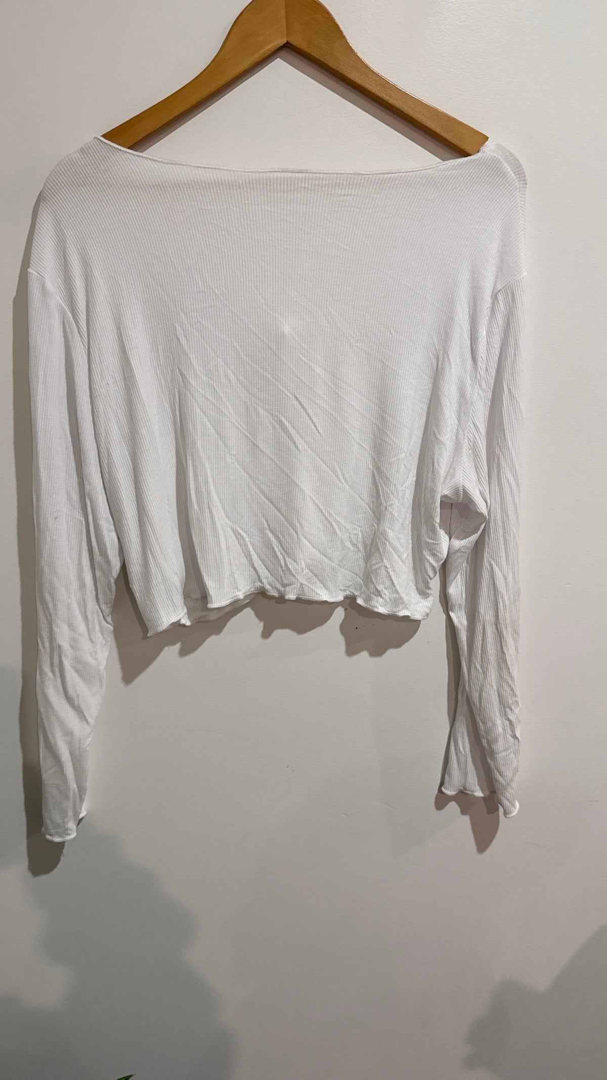 SHEIN Curve Size 2XL Tie Front Crop Top