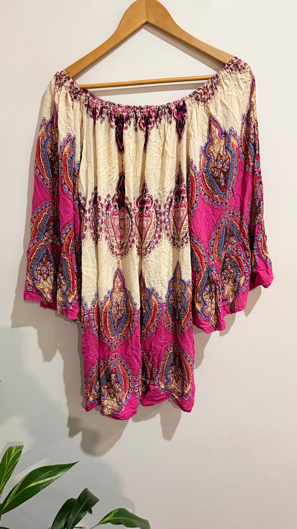W&P Fashion Boho Paisley Print Tunic Top - 53cm u/arm