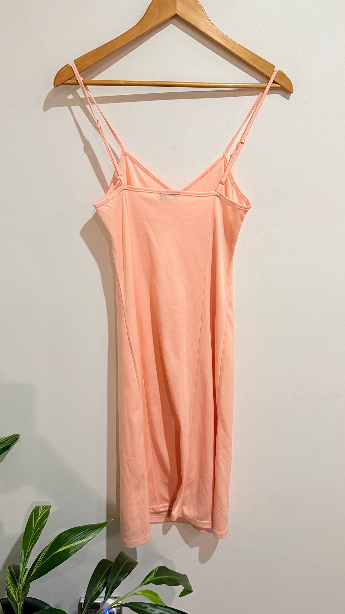 Ketz-Ke Peach Cami Slip Dress Size 8