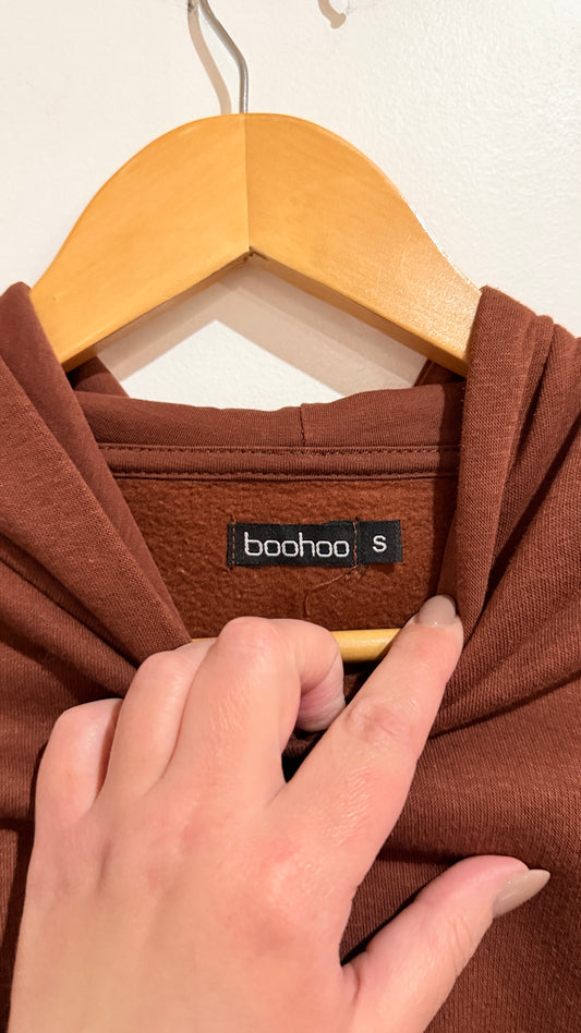 Boohoo Rust Hoodie Size S