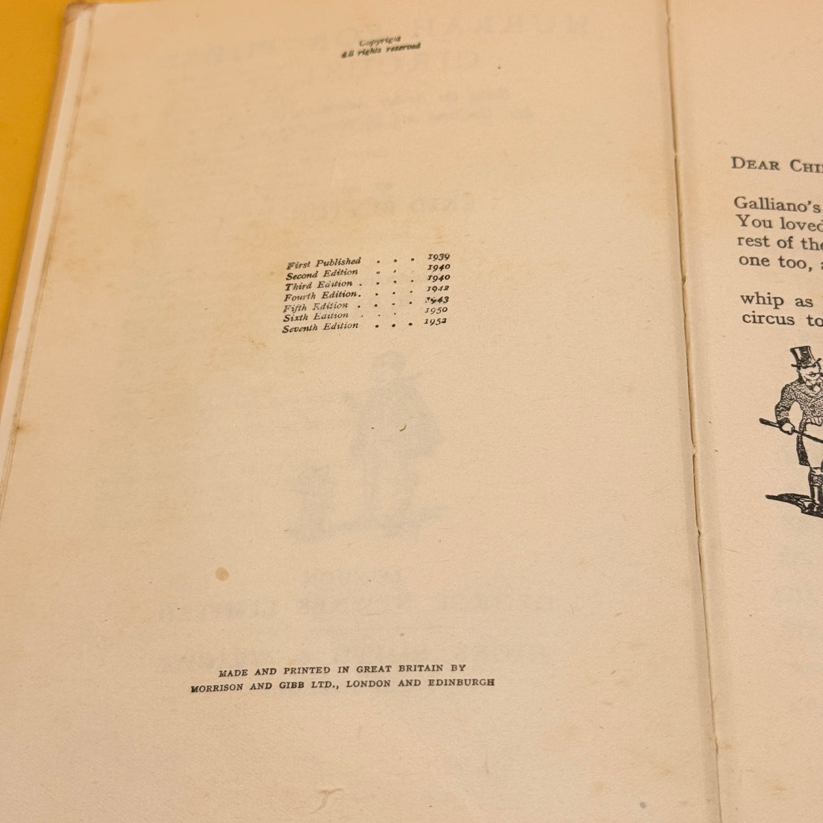 Hurrah for the Circus! by Enid Blyton (1952 7th edition)