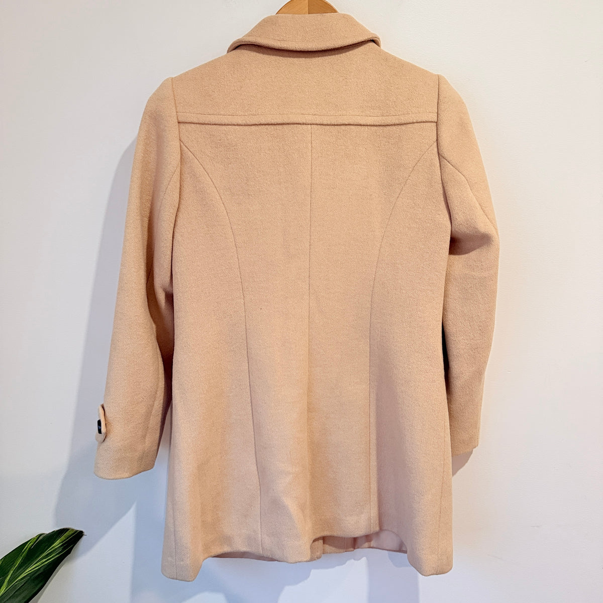Erfrni Camel Wool Blend Collared Coat Size M