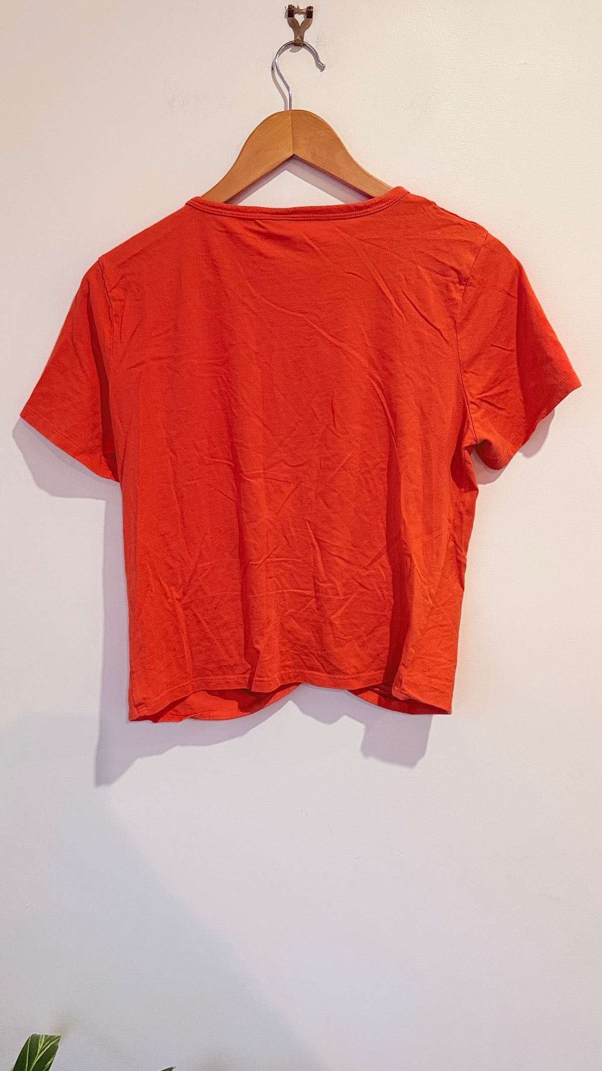 Forever New Orange Knot Front Tee Size S
