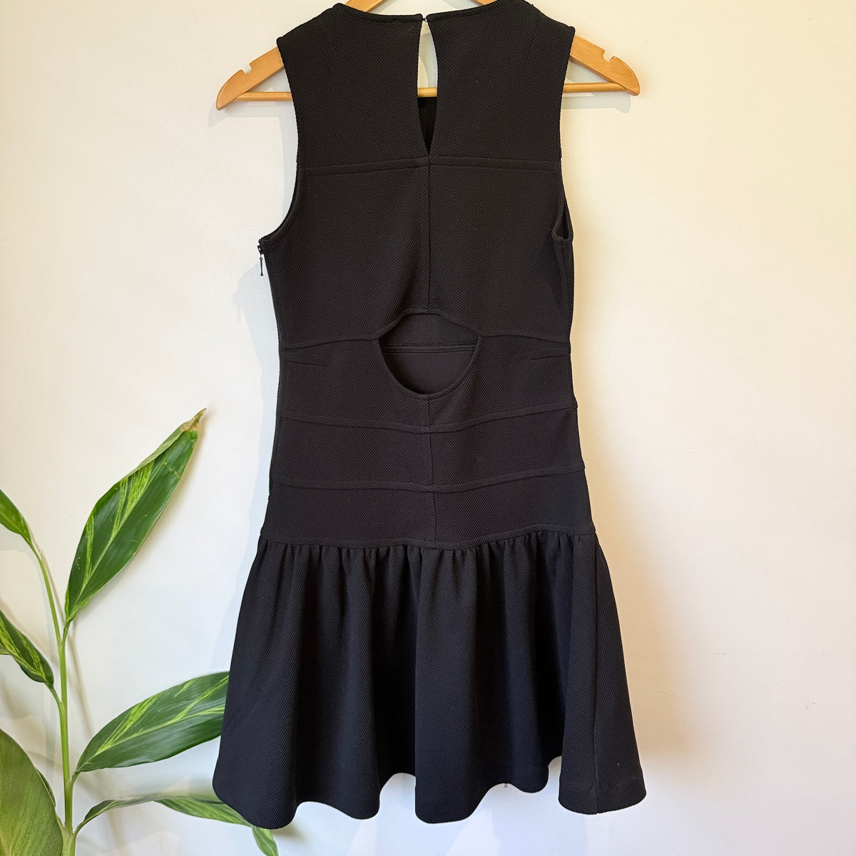 Country Road Black Textured Drop Waist Dress Size XS