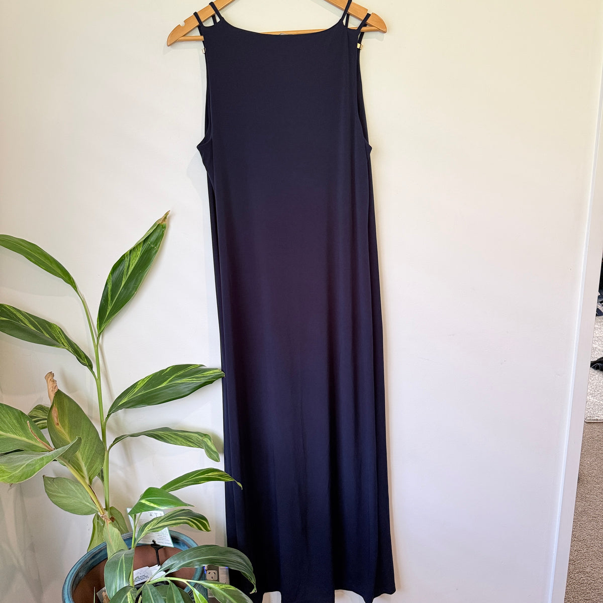 Michael Kors Navy Strappy Maxi Dress Size L