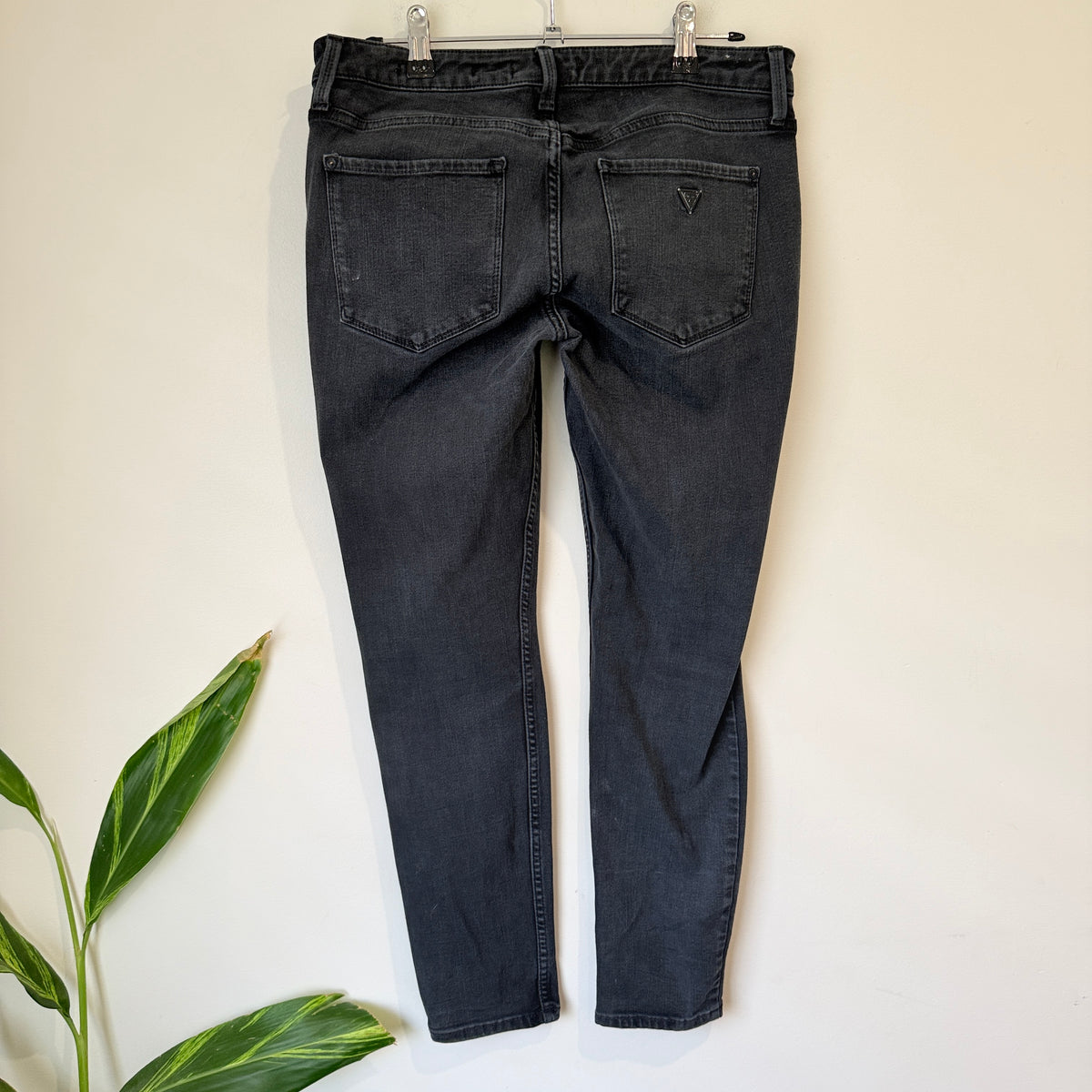 Guess Faded Black Power Skinny Jeans Size 30