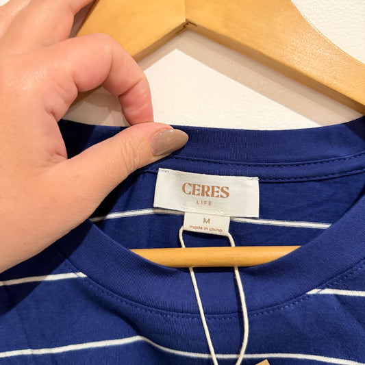Ceres Life Stevie Slouchy Stripe Tee Size M