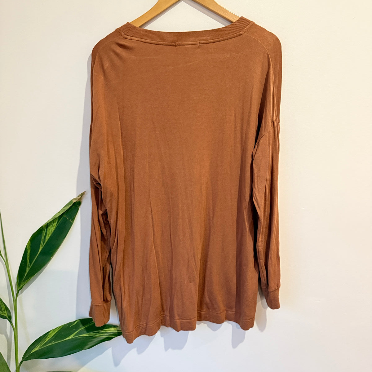 Zest Rust Brown Long Sleeve Top Size XL