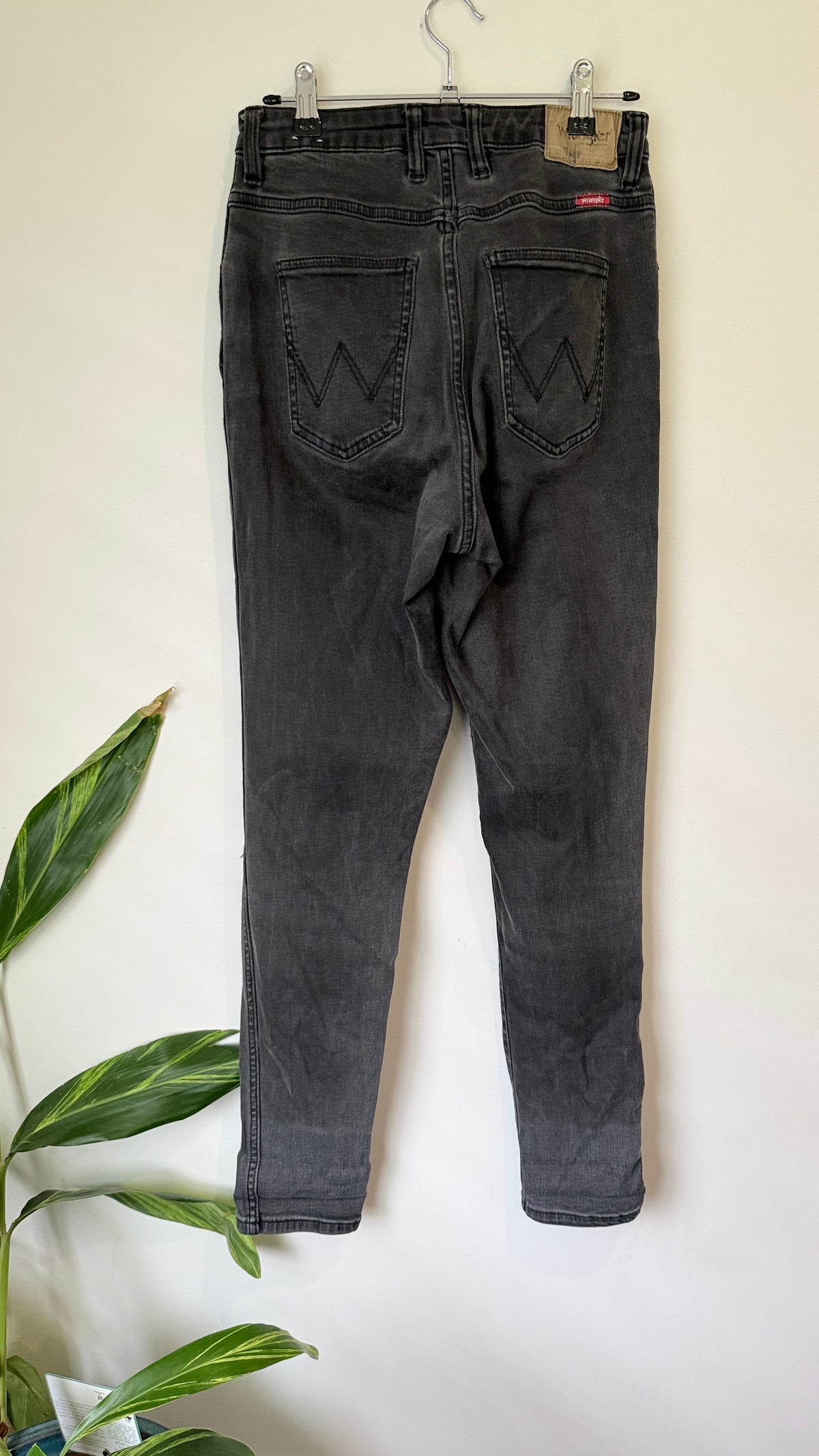 Wrangler Washed Black Distressed Skinny Jeans Size 9