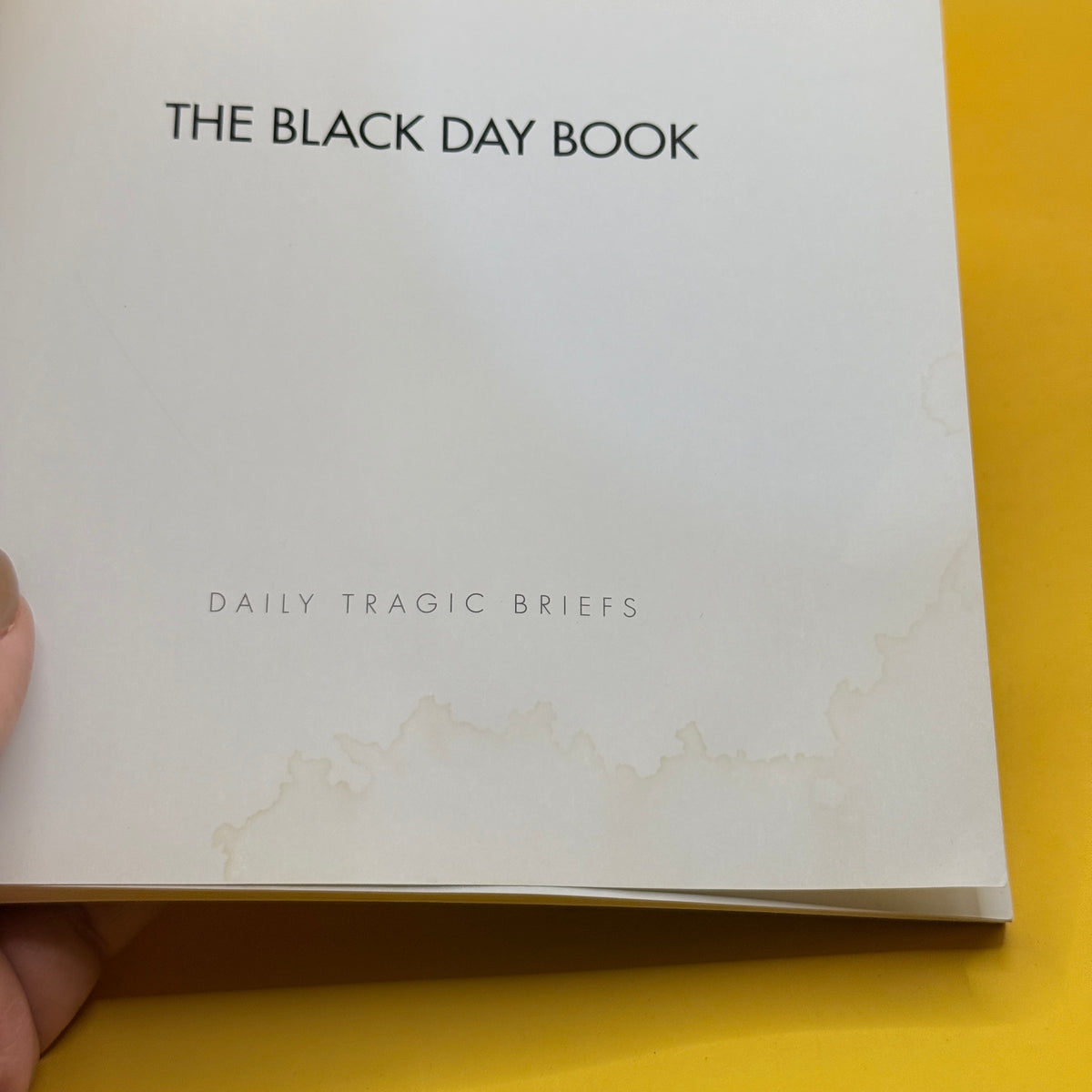 The Black Day Book: Daily Tragic Briefs