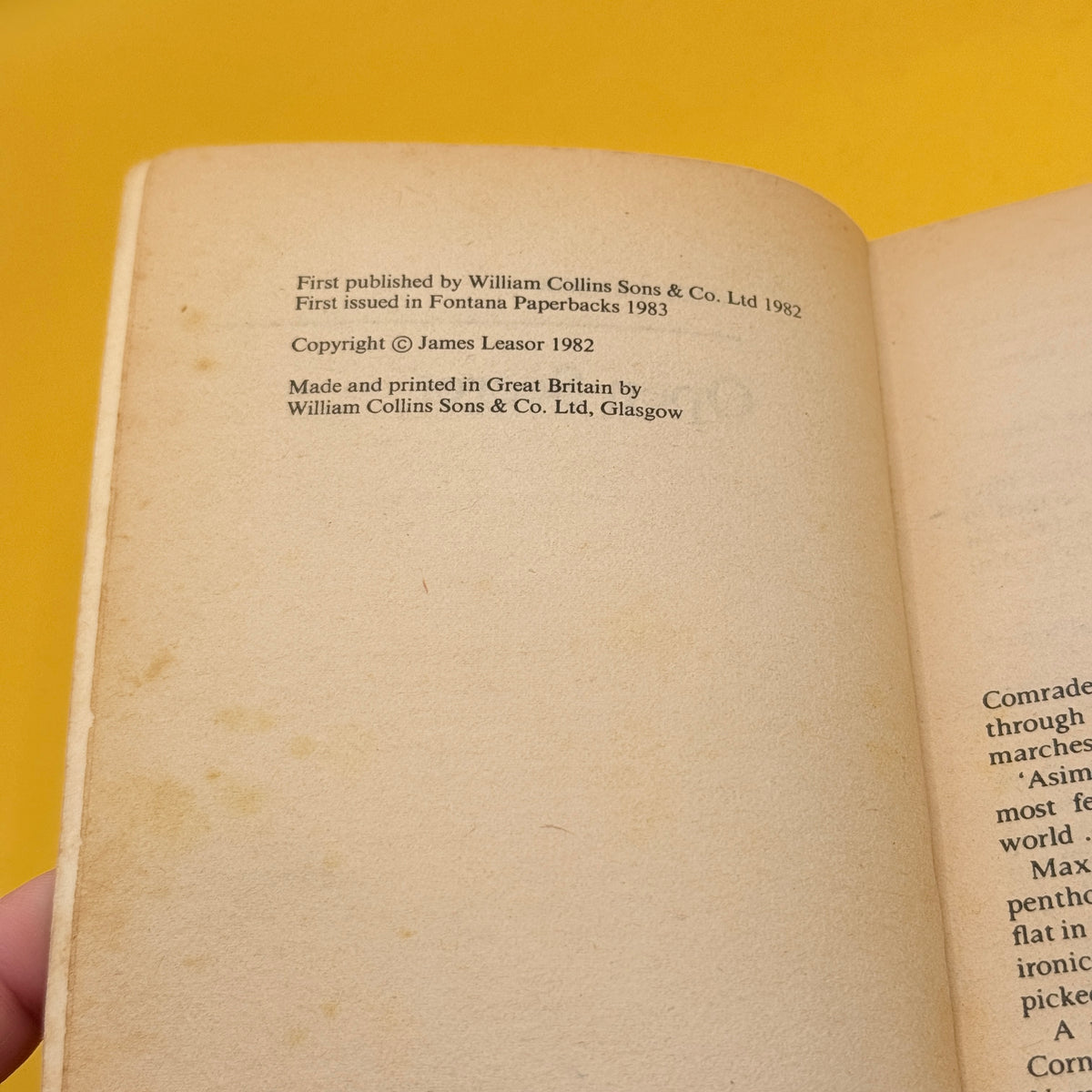 Open Secret by James Leasor (1983)