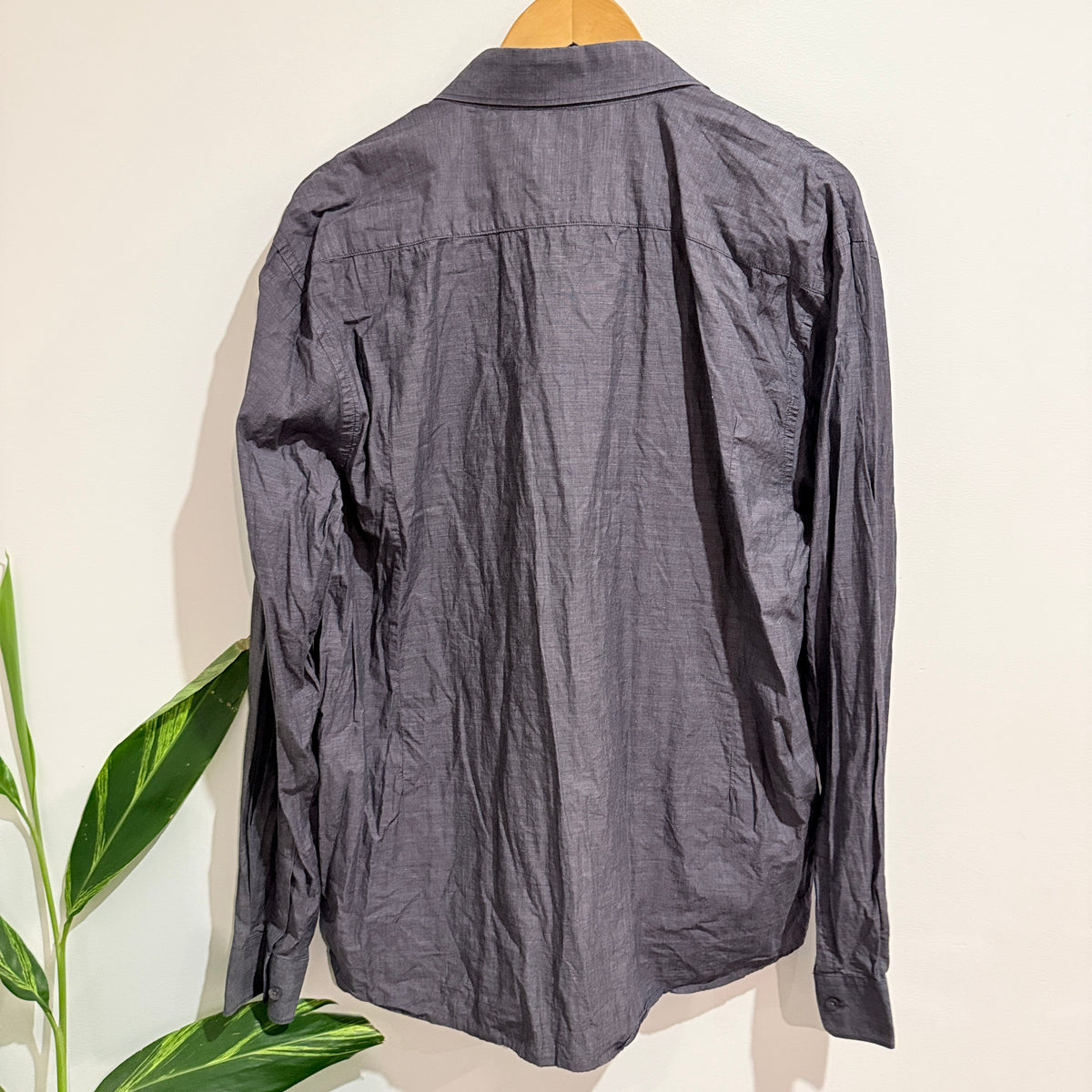 Barkers Charcoal Chambray Shirt Size 3XL