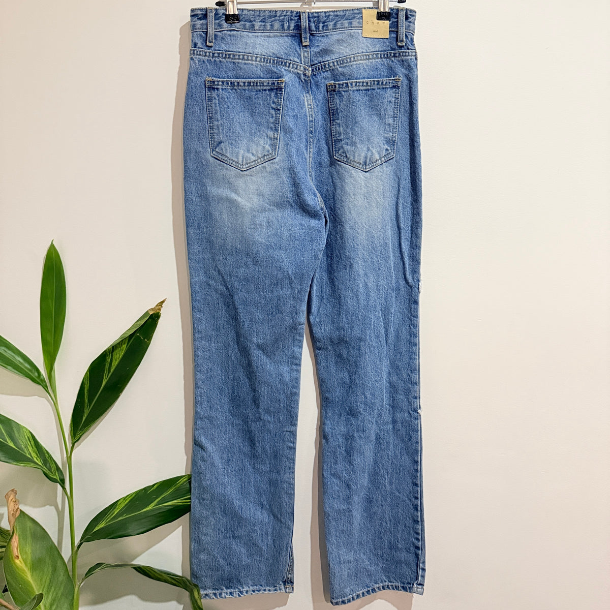 Chav Seoul Panelled Straight Leg Jeans Size M