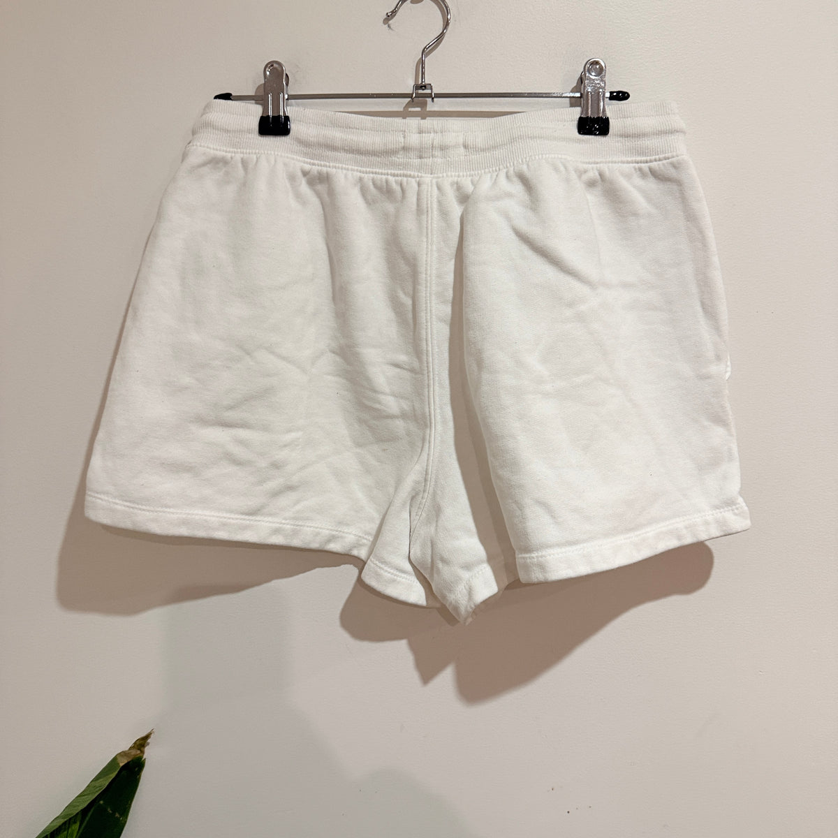 Glassons White Drawstring Sweat Shorts Size L