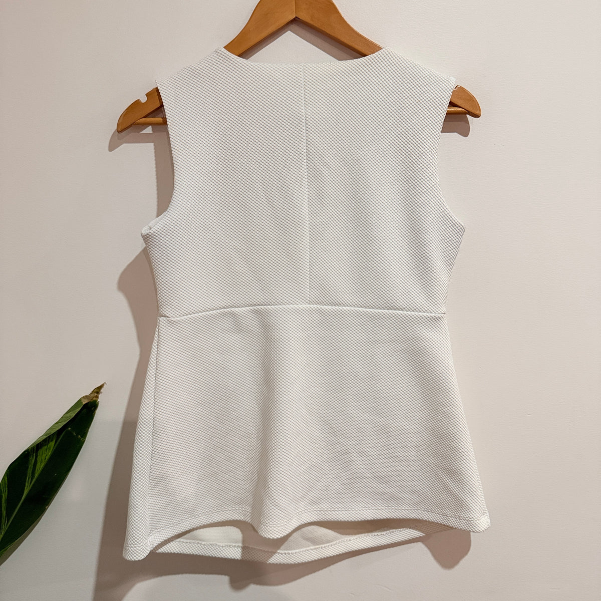 Ripe Waffle-textured Peplum Top Size S