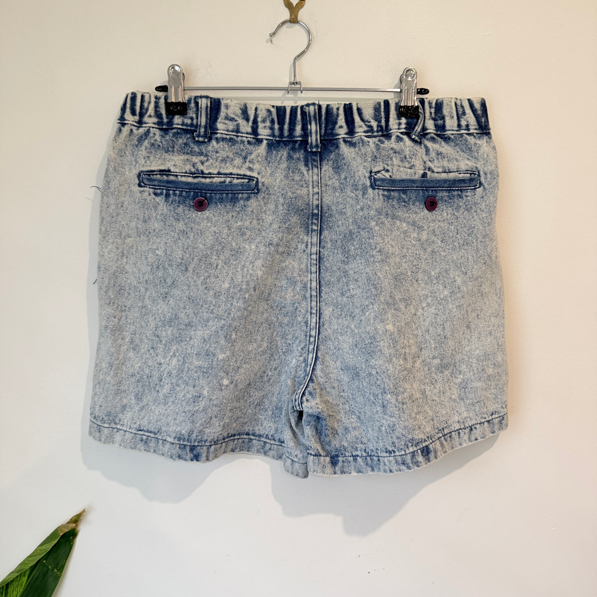 South Bay Acid Wash Denim Shorts - 86cm waist