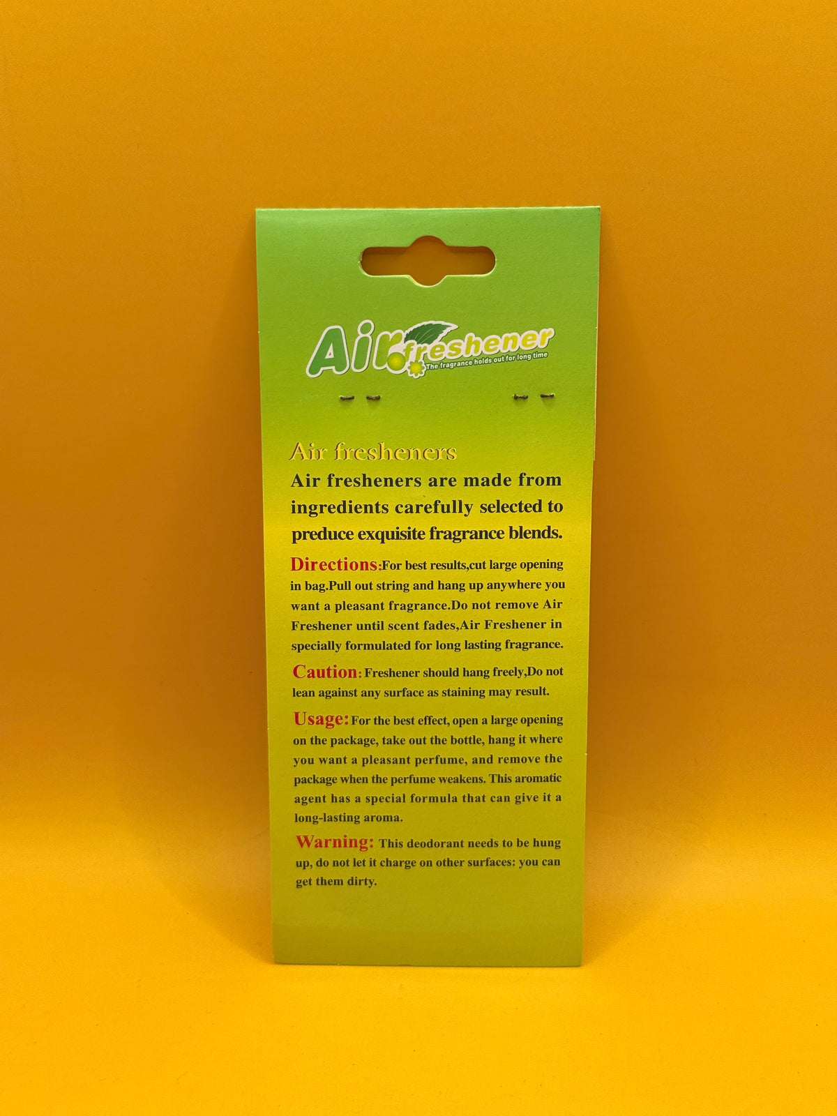 Auto Shine Forest Rain Hanging Car Air Freshener