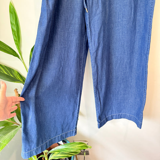 Trenery Pull-On Denim Pants Mid Blue Size 14
