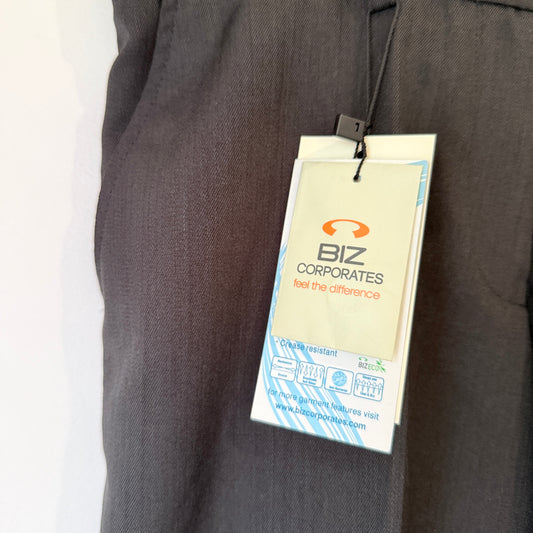 Biz Corporates Cool Stretch Black Suit Trousers with AT Transport Embroidered