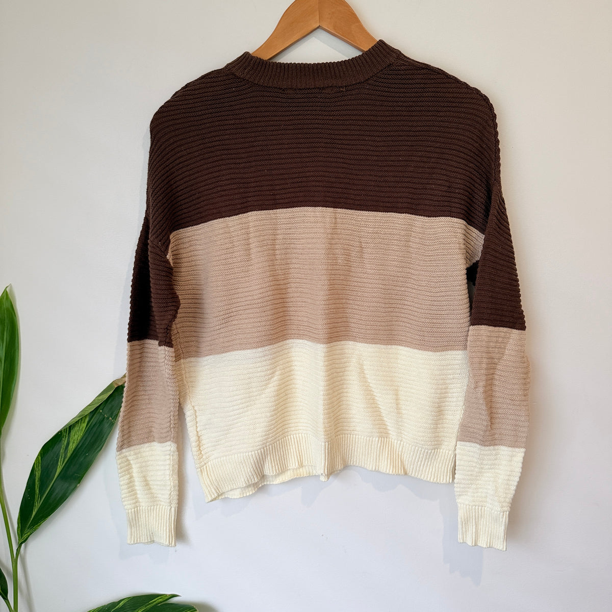 Jay Jays Colour Block Cotton Jumper Brown Size XXS