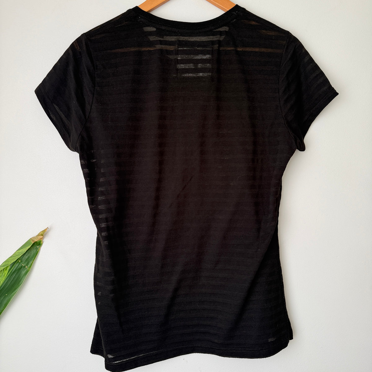 Superdry Black Shadow Stripe Logo Tee Size L