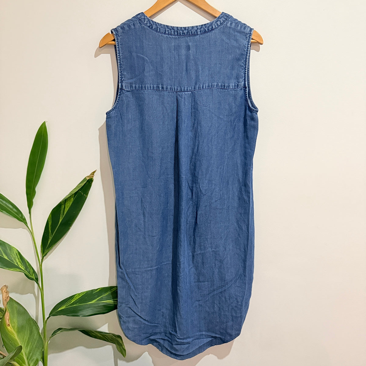 Grace Hill Blue Chambray Sleeveless Dress Size 12